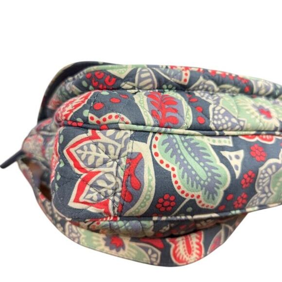 Vera Bradley Nomadic Floral Quilted Crossbody Purse Handbag Shoulder Bag Gray - Picture 12 of 16